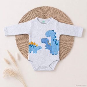 Babybody aus reiner Baumwolle – Dinomotiv