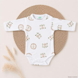 Babybody aus reiner Baumwolle – Safarimotiv