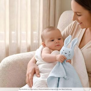 Schmusetuch aus Bio-Baumwolle Eisblau