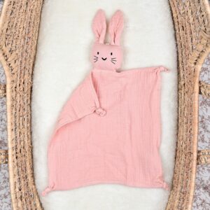 Schmusetuch aus Bio-Baumwolle Pfirsich