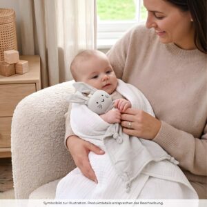 Schmusetuch aus Bio-Baumwolle Silbergrau