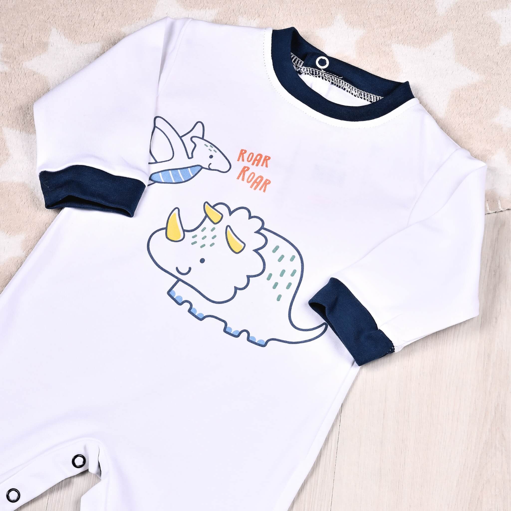 Strampler für Babys mit Dinomotiv