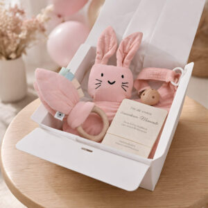 Kleine Lieblingsstücke – Baby Geschenkbox – Pfirsich