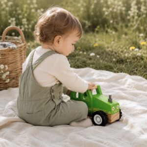 Holztraktor für Kinder – Entdecken, Schieben & Spielen