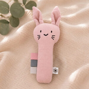 Stoffrassel Hase Hellmauve – aus Bio-Baumwolle